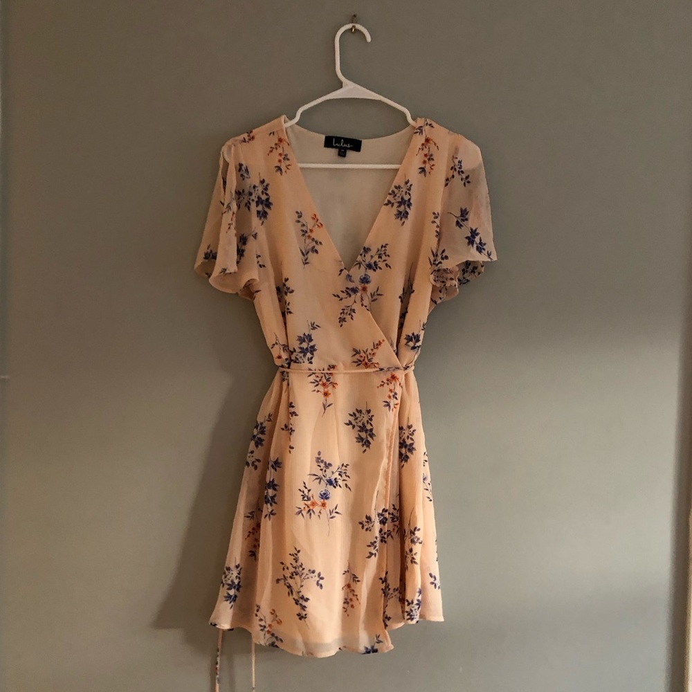 lulus floral wrap dress